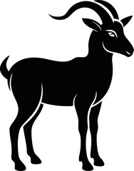 silhouette of a goat