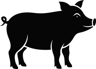vector illustration of a pig 