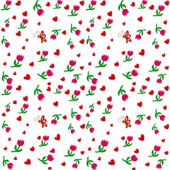 seamless pattern with hearts