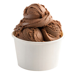 chocolate ice cream on a transparent background