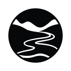 River Icon Vector Illustration