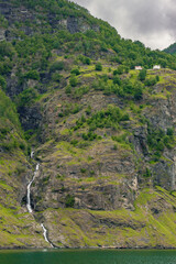 Fototapeta premium Views from the cruise that goes from Flam to Gudvangen (Norway)
