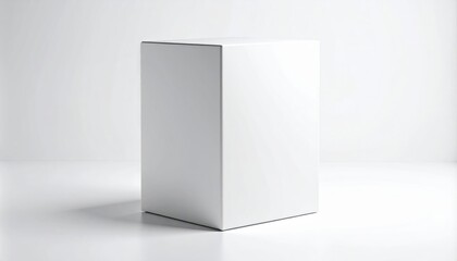 Blank White Cardboard Box On White Background