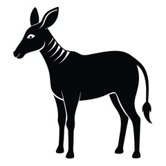 Obraz premium Elegant black silhouette of a grevy's zebra