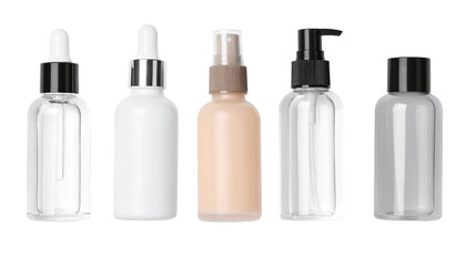 Refillable Cosmetic Containers isolated on transparent background