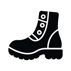 Trail Boots Icon Vector Illustration