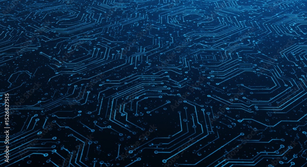 Poster abstract circuit board technology background - close-up view of a circuit board, showcasing intricat