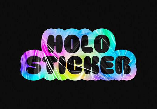 Holo Sticker Mockup
