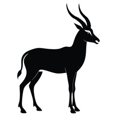 Fototapeta premium Majestic black silhouette of an impala antelope