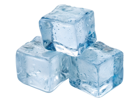 Stacked Transparent Ice Cubes Isolated on transparent background, Isolated Png file, Cut-out, Isolate Png, No Background, Isolated object