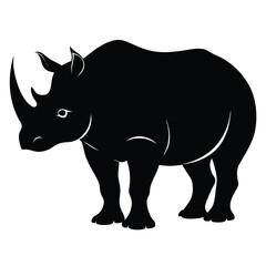 Fototapeta premium Majestic rhino silhouette african wildlife animal