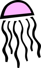  Meduza – morska kolorowa grafika © Laura