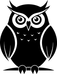 owl on a branch silhouette