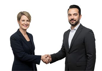 Successful Business Partnership:  Handshake of Two Professionals