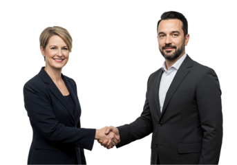 Successful Business Partnership:  Handshake of Two Professionals