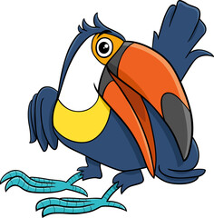 funny cartoon toucan bird wild animal character