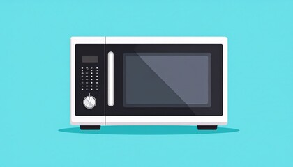 Flat Design Microwave Illustration
