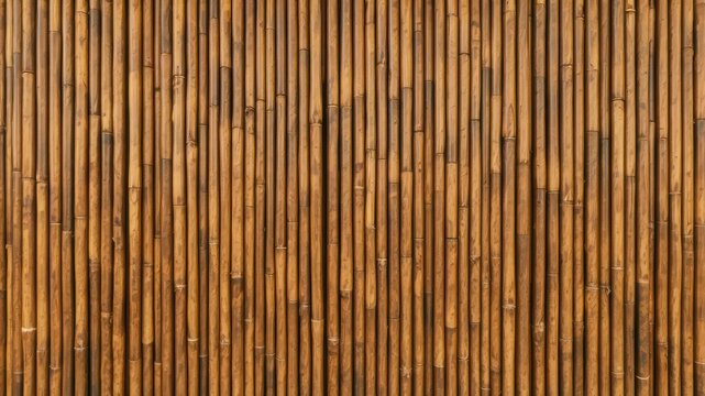 Natural bamboo stalks form a textured backdrop with organic patterns and warm tones, creating a serene ambiance