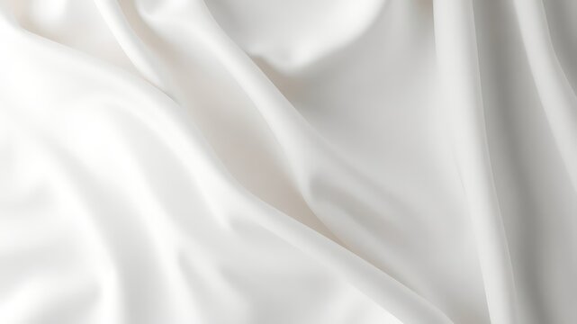 Elegant abstract of flowing white fabric creates a soft, calming and minimalistic background with subtle shades