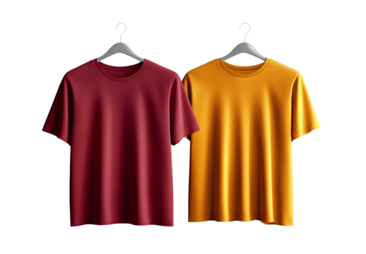 Photograph of a happy businessman in a suit, against a transparent background - Three views of t-shirts with a transparent background (2)