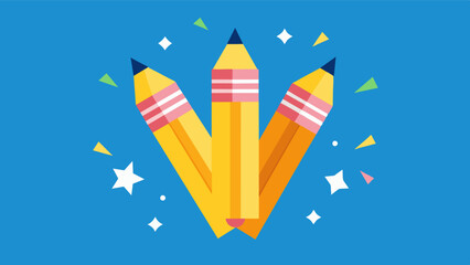 Obraz premium The scent of freshly shard pencils triggers memories of backtoschool shopping and the excitement of a new school year.. Vector illustration