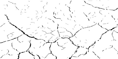abstract grunge vector illustration.Cracked concrete rock black and white vector background.Distressed Overlay Texture.	