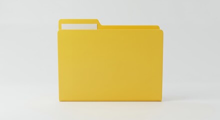 Bright yellow file folder