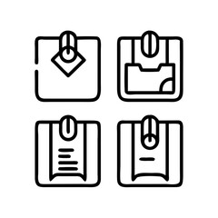 Obraz premium Elegant line icon series: crisp vector silhouette design for diverse projects