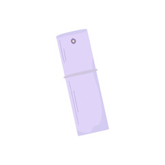 Automizer for perfumes and aroma oils isolated on white background. Rectangular case with a hole for the atomizer. element for your design projects and advertising of fragrances. Vector illustration.