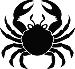 Crab silhouette vector icon 