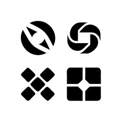 Versatile black silhouette icon for logo and branding design projects