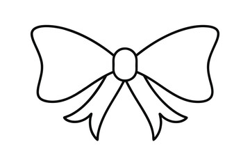 Simple line drawing of a decorative bow