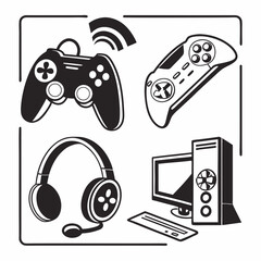 Wireless game controller headset pc gaming setup