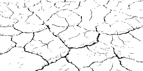 Closeup of dry fissure ground. White dried and cracked ground earth background.Gray crack on earth texture. erosion.