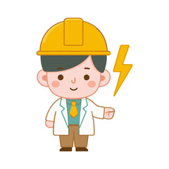illustration design of an electrical engineer