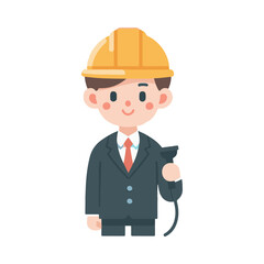 illustration design of an electrical engineer
