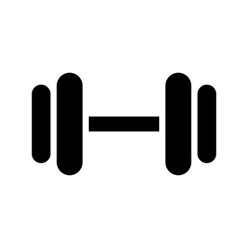 dumbbell icon, vector illustration, symbol, design logo template picture, for ui or ux isolated on white for mobile app, editable
