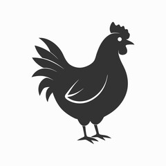 chicken-silhouette-icon-on-white-background.eps