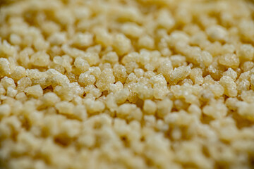 Close-up detail of cous cous grains