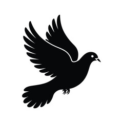 Obraz premium Minimalist dove silhouette in flight symbolizing peace and freedom