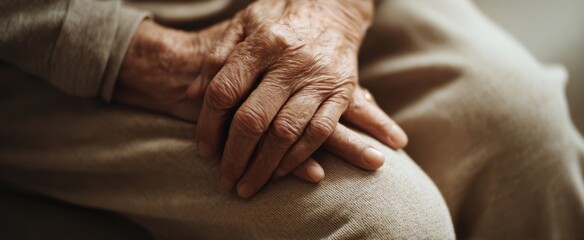The Gentle Hands of an Elderly Person Conveying Love and Wisdom