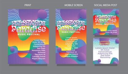 Gradient Wave Background  Modern Abstract Template for Print and Mobile. fluid design template multiple platform for print, mobile screen and social media post vector illustration