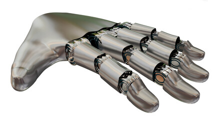robotic hand isolated bionic creation - 3d rendering