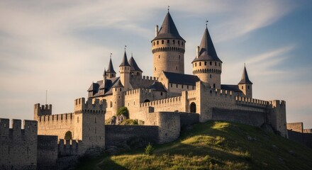 Fototapeta premium Castle tourism destinations medieval architecture and history