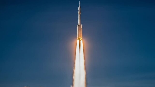 Ariane 6 Rocket Launching into Space