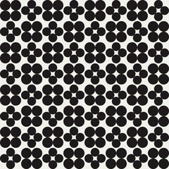 Mid century modern floral geometric pattern in black and white. Graphical illustration for a unique textiles and home décor.
