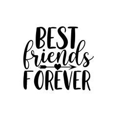 Best Friends Forever Handwritten Typography Design