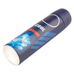 Perfume spray bottle man on white