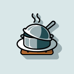 vector icons cooking food chef hat include a pizza slice, a sushi roll, spaghetti and meatballs, a curry bowl burger , fish 

