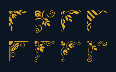 An Exquisite Collection of Elegant Decorative Corner Frame Designs for Ornate Borders and Embellishments. © Design planet1001